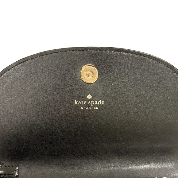 Kate Spade Glittery Evening Bag Wristlet 4 Leaf Clover Closure 3 Compartments - Picture 4 of 9
